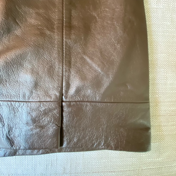 Mix-It Womens Brown Soft Leather Western Casual Skirt- Sz-4 - Picture 6 of 14